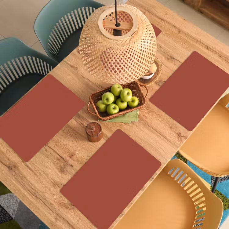 Placemat - 6 stuks - Rustic - Terracotta - Oranje — 6