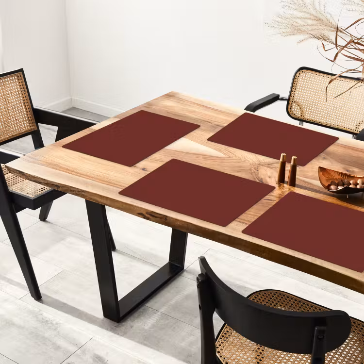 Placemat - 6 stuks - Valentine - Velvet - Rood — 5