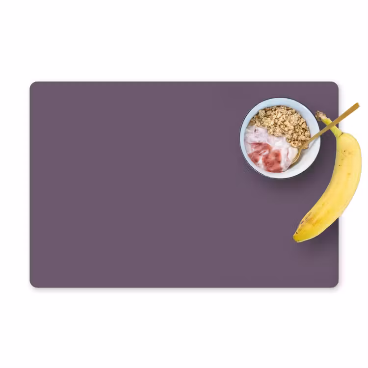 Placemat - 6 stuks - Velvet - Aubergine - Paars — 1