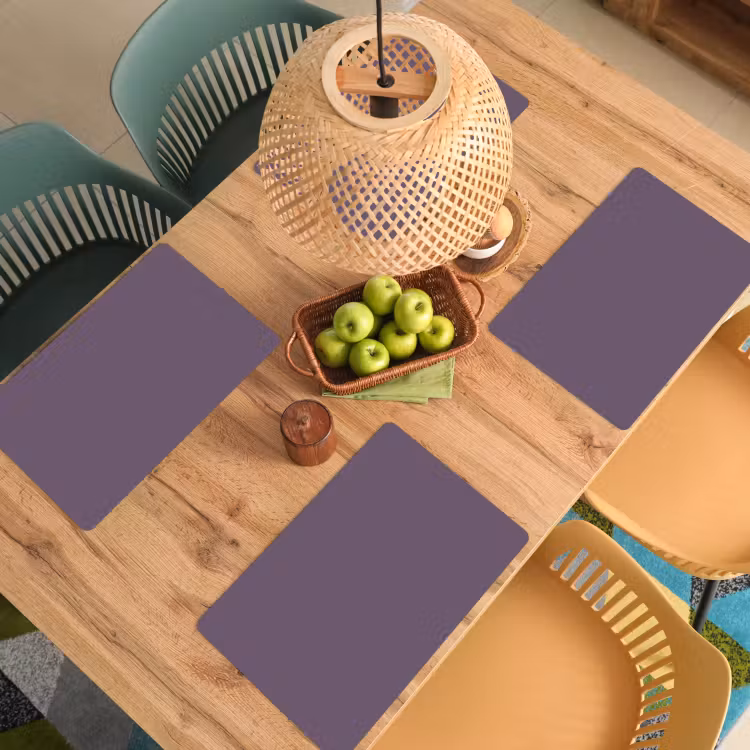Placemat - 6 stuks - Velvet - Aubergine - Paars — 6