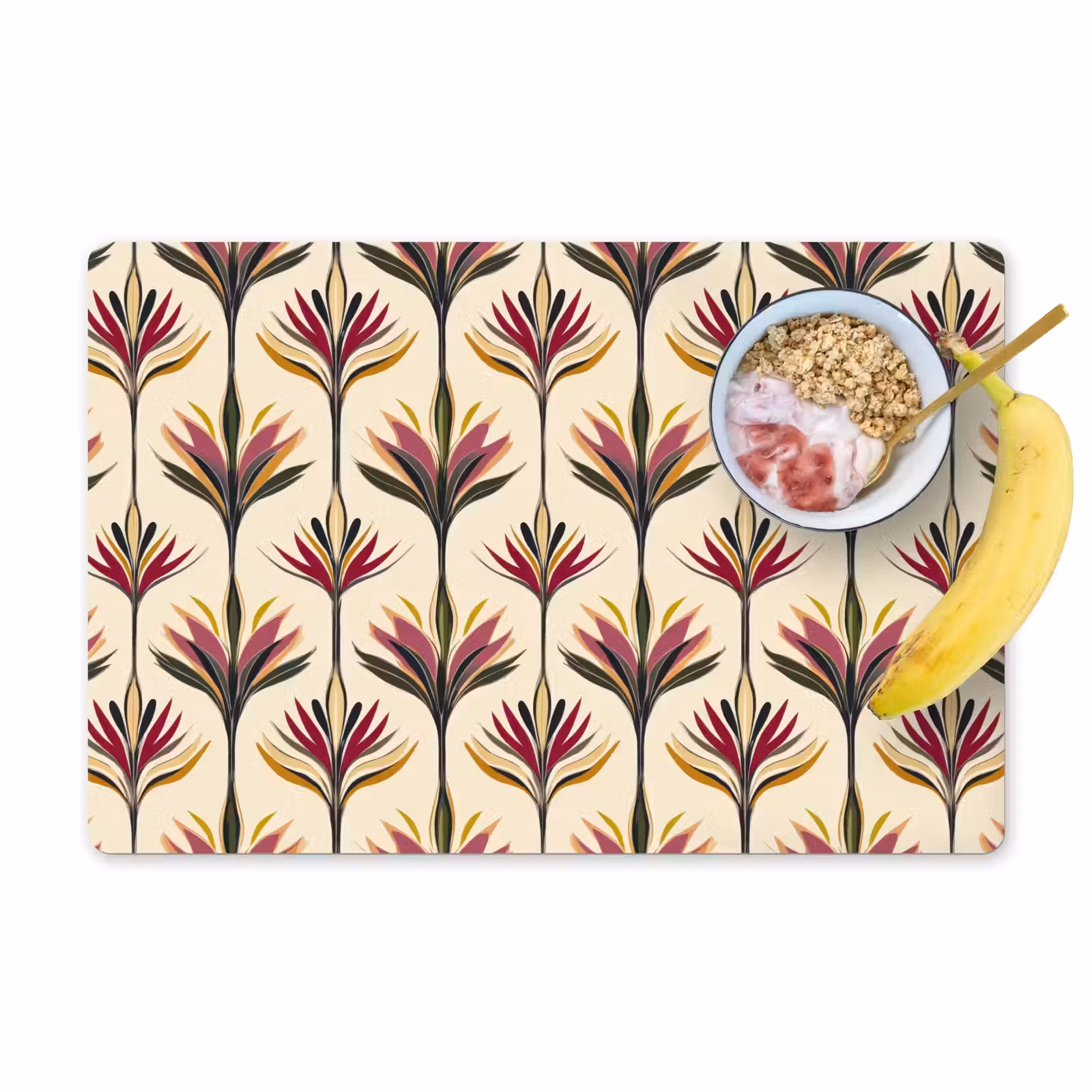 Placemat - 6 stuks - Waaier - Motief - Kleurrijk — 1
