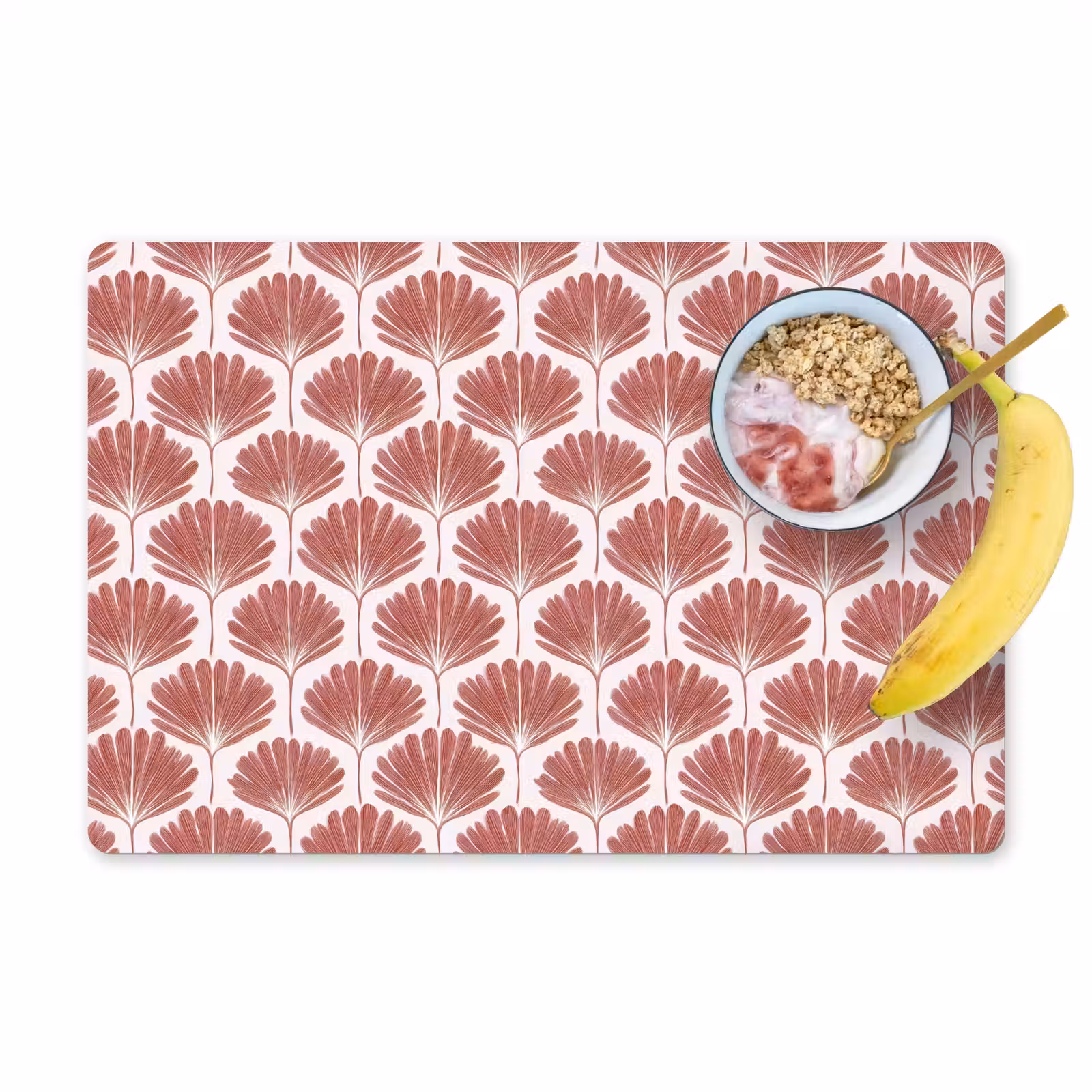 Placemat - 6 stuks - Waaier - Motief - Terra — 1