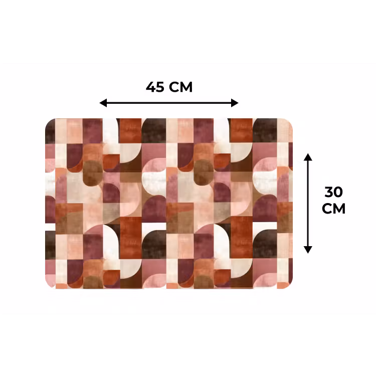 Placemat - 6 stuks - Geometrie - Modern - Retro — 3
