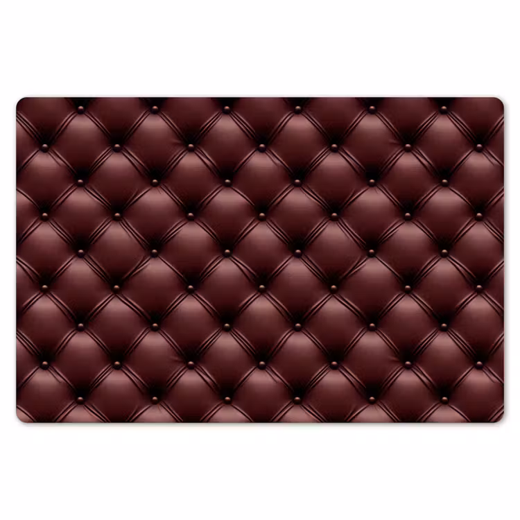 Placemat - 6 stuks - Leer - Patroon - Bordeaux — 7