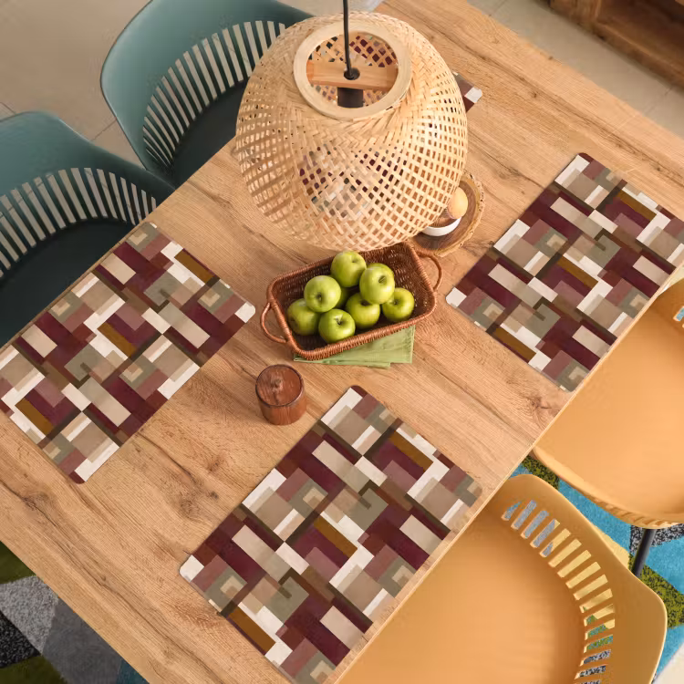 Placemat - 6 stuks - Modern - Geometrie - Kleurrijk — 6