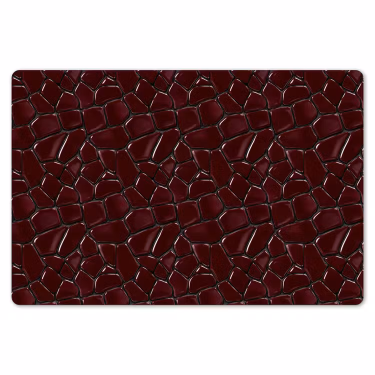 Placemat - 6 stuks - Mozaïek - Tegel - Bordeauxrood — 7