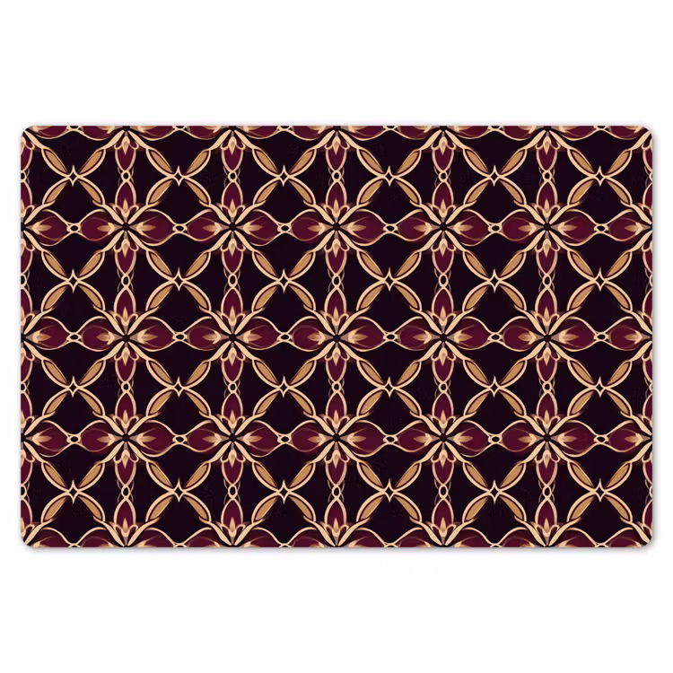 Placemat - 6 stuks - Symmetrisch - Tegel - Burgundy — 7
