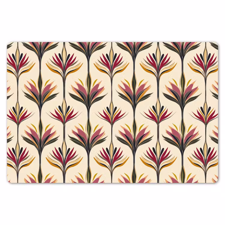 Placemat - 6 stuks - Waaier - Motief - Kleurrijk — 7