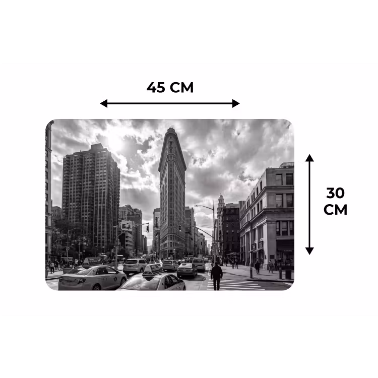 Placemat - 6 stuks - Gebouw - Hoogbouw - Stad - Architectuur - Zwart-wit — 3