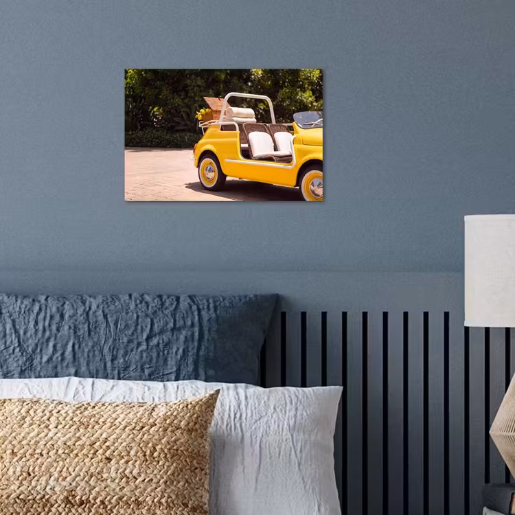 Poster - Auto - Picknick - Zomer - Geel — 3