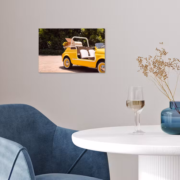 Poster - Auto - Picknick - Zomer - Geel — 4