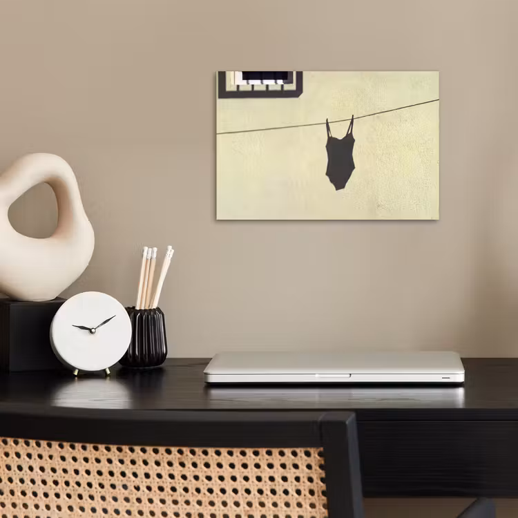 Poster - Badpak - Schaduw - Muur - Zomer - Minimalistisch — 2