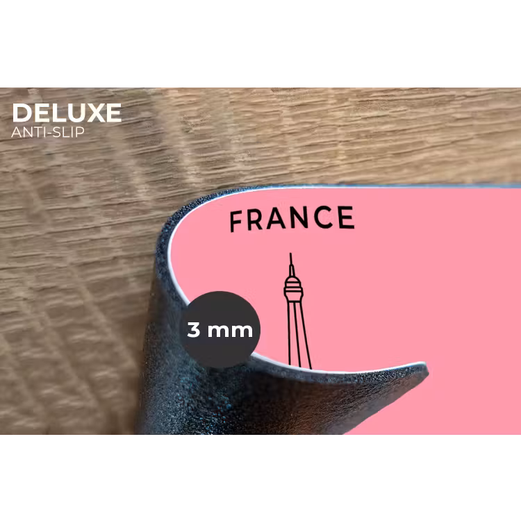 Placemat - 6 stuks - Eiffeltoren - Parijs - Architectuur - Minimalistisch - Roze — 4