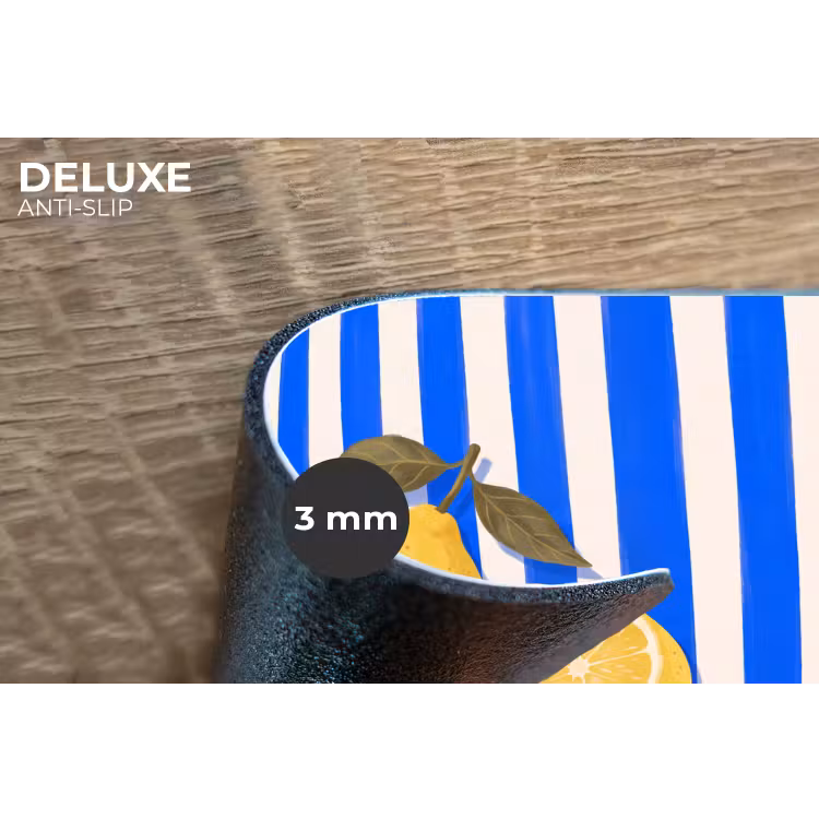 Placemat - 6 stuks - Fruit - Citroen - Zomer - Geel - Blauw — 4
