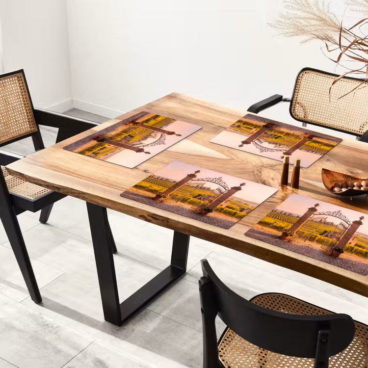 Placemat - 6 stuks - Poort - Landschap - Platteland - Zonlicht - Warm — 5