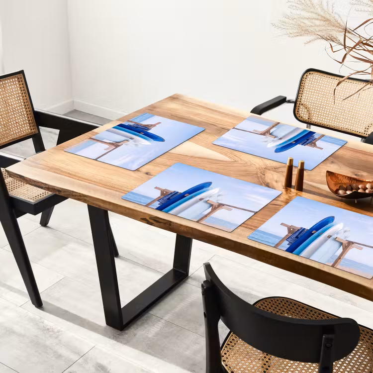 Placemat - 6 stuks - Surfplank - Strand - Zomer - Blauw - Water — 5