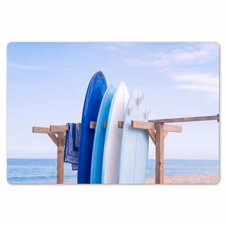 Placemat - 6 stuks - Surfplank - Strand - Zomer - Blauw - Water — 7
