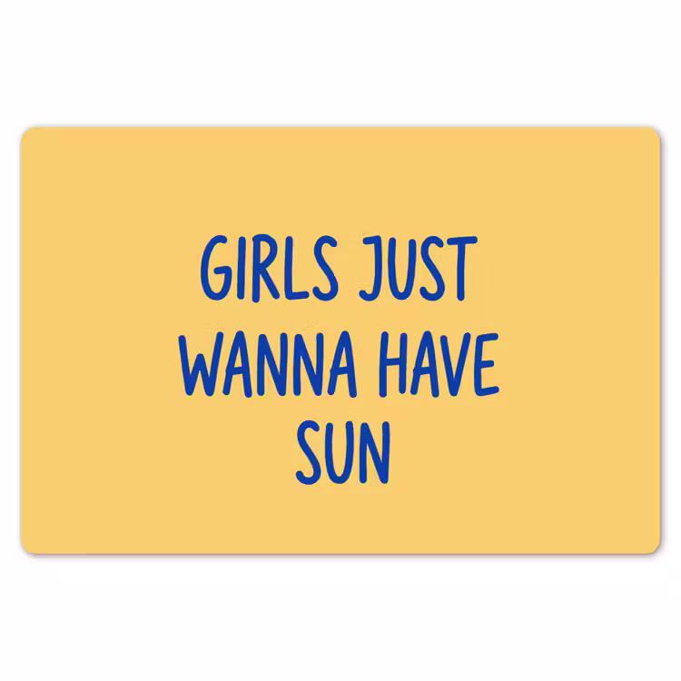Placemat - 6 stuks - Tekst - Zon - Zomer - Modern - Geel — 7
