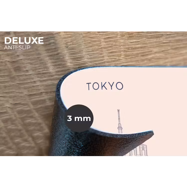 Placemat - 6 stuks - Tokyo - Skyline - Stad - Abstract - Blauw — 4