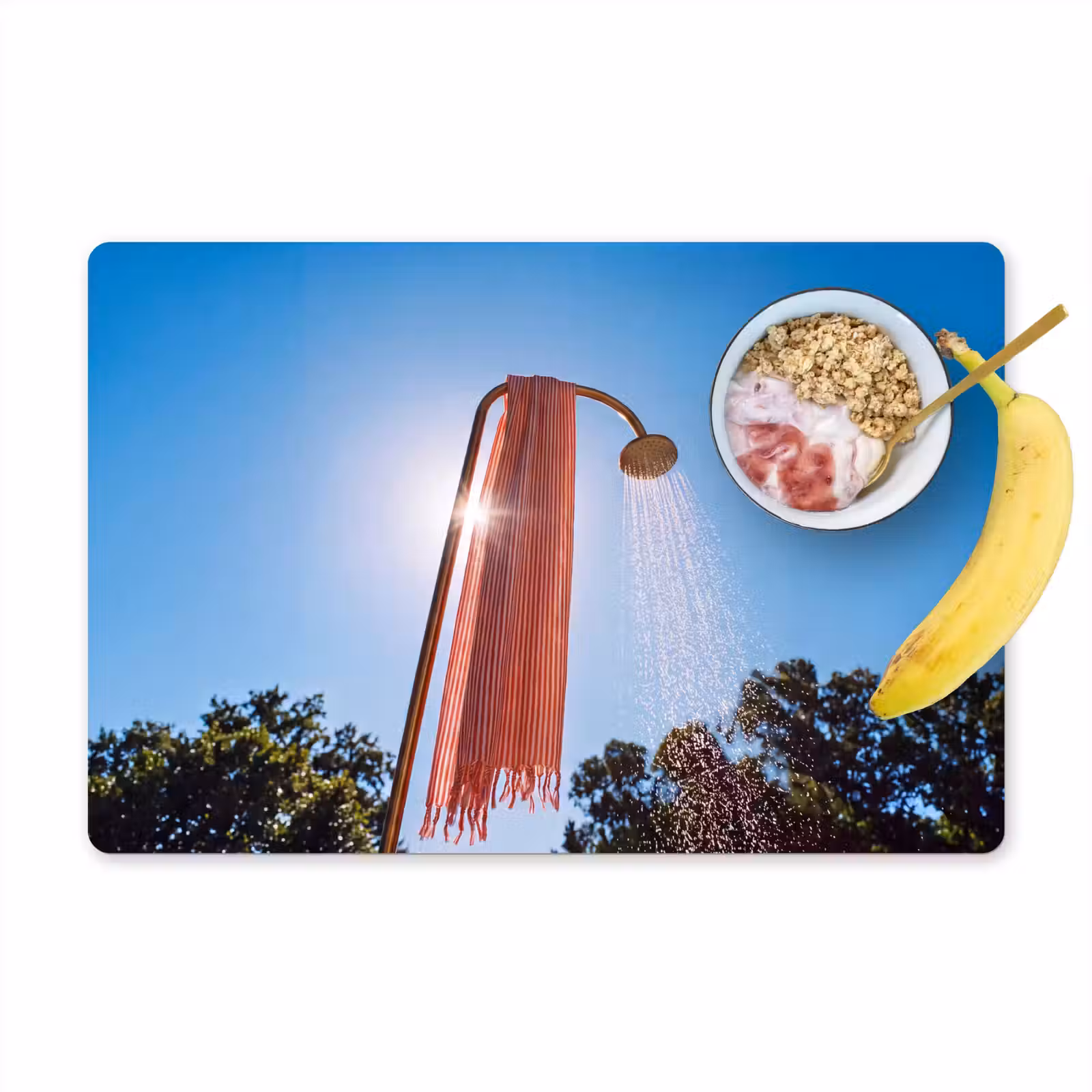 Placemat - 6 stuks - Douche - Water - Zomer - Blauw — 1