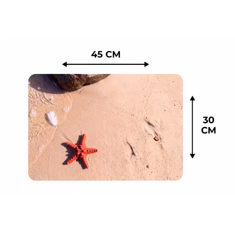 Placemat - 6 stuks - Dieren - Strand - Zee - Natuur - Rood — 3