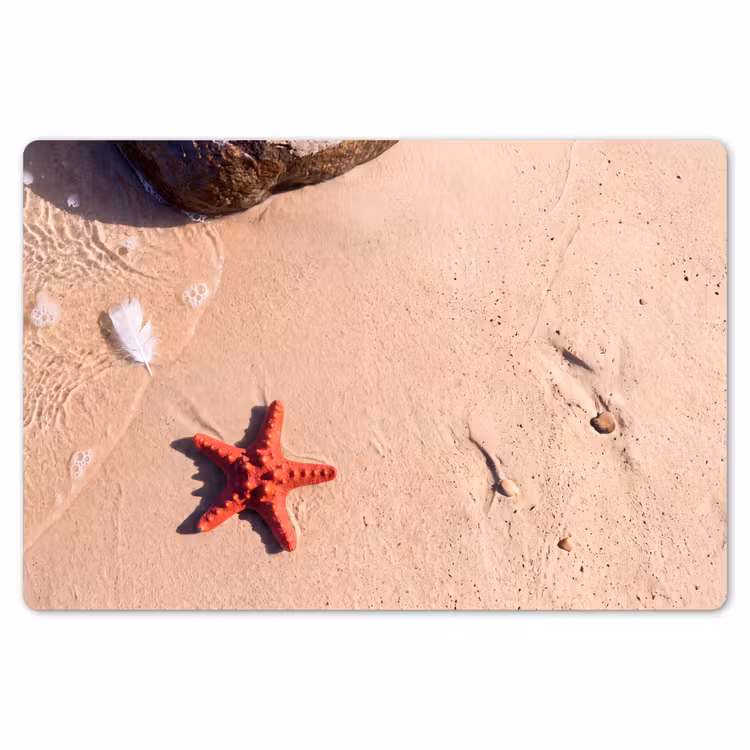 Placemat - 6 stuks - Dieren - Strand - Zee - Natuur - Rood — 7