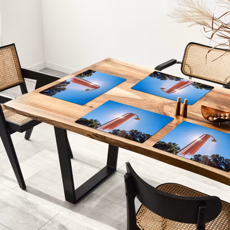 Placemat - 6 stuks - Douche - Water - Zomer - Blauw — 5