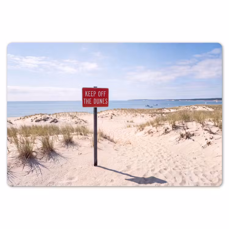 Placemat - 6 stuks - Duin - Bord - Kust - Landschap - Rood — 7