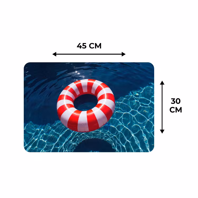 Placemat - 6 stuks - Recreatie - Water - Zomer - Rood - Wit — 3