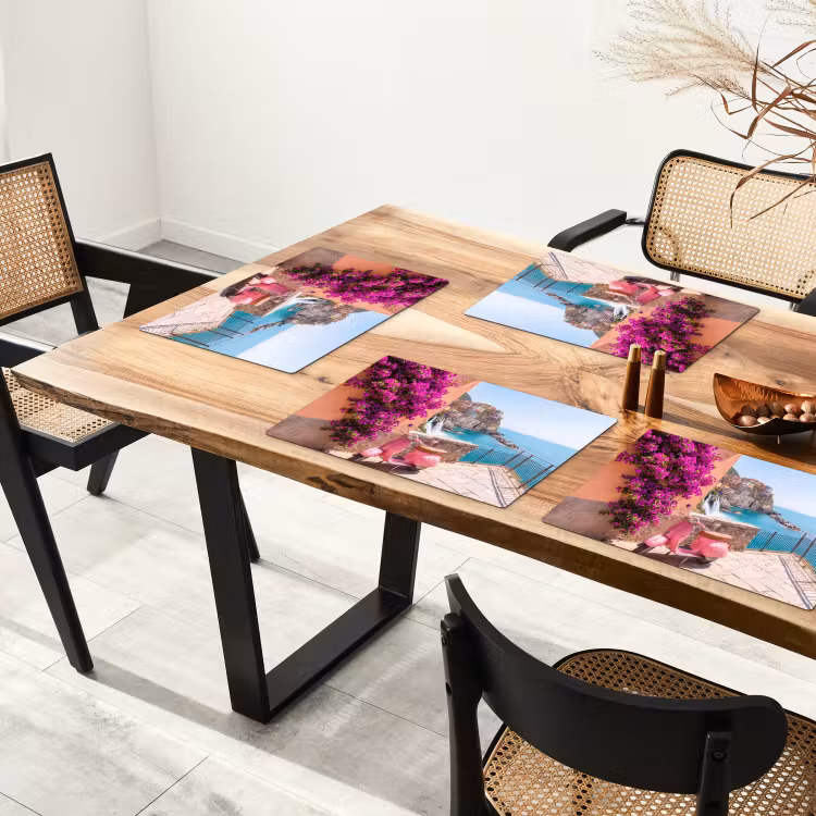 Placemat - 6 stuks - Voertuig - Roze - Kust - Zomer - Reizen — 5
