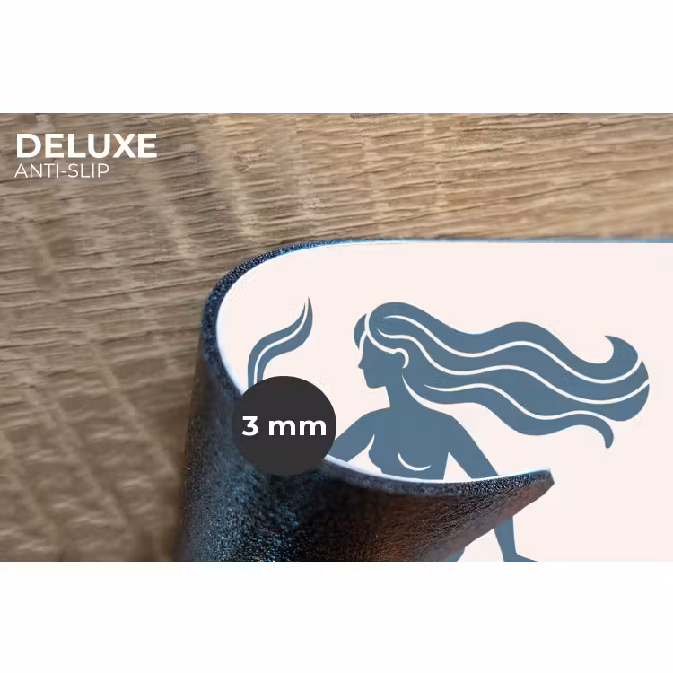 Placemat - 6 stuks - Vrouw - Vis - Fantasie - Abstract - Blauw — 4