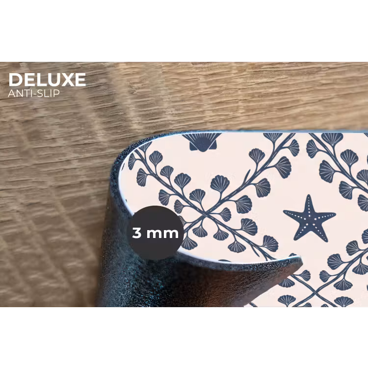 Placemat - 6 stuks - Zee - Krab - Zeester - Patroon - Blauw — 4