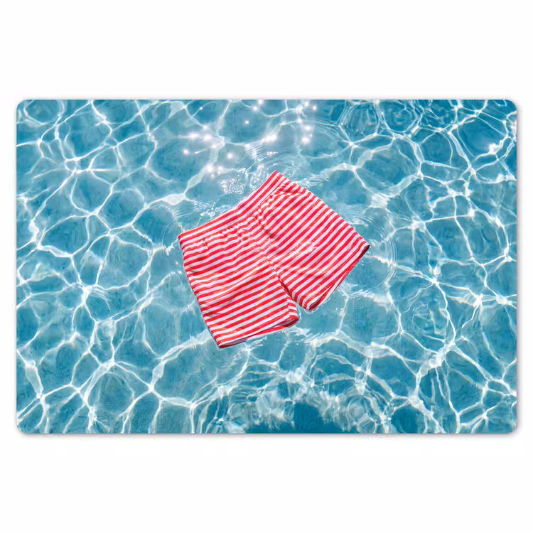 Placemat - 6 stuks - Zwemkleding - Gestreept - Water - Zomer - Rood-wit — 7