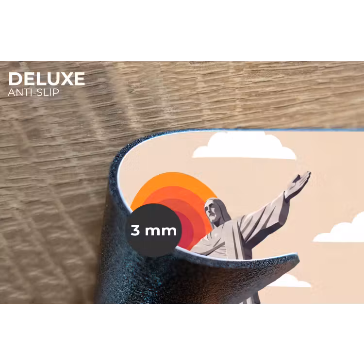 Placemat - 6 stuks - Monument - Stad - Zonsondergang - Minimalistisch - Oranje — 4