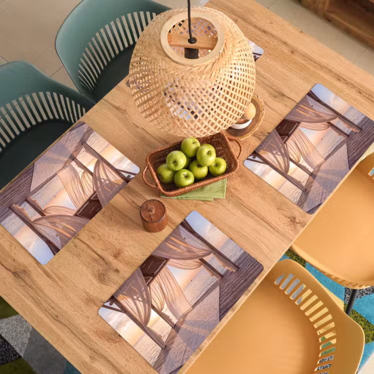 Placemat - 6 stuks - Overkapping - Zee - Zonsondergang - Vakantie - Rust — 6