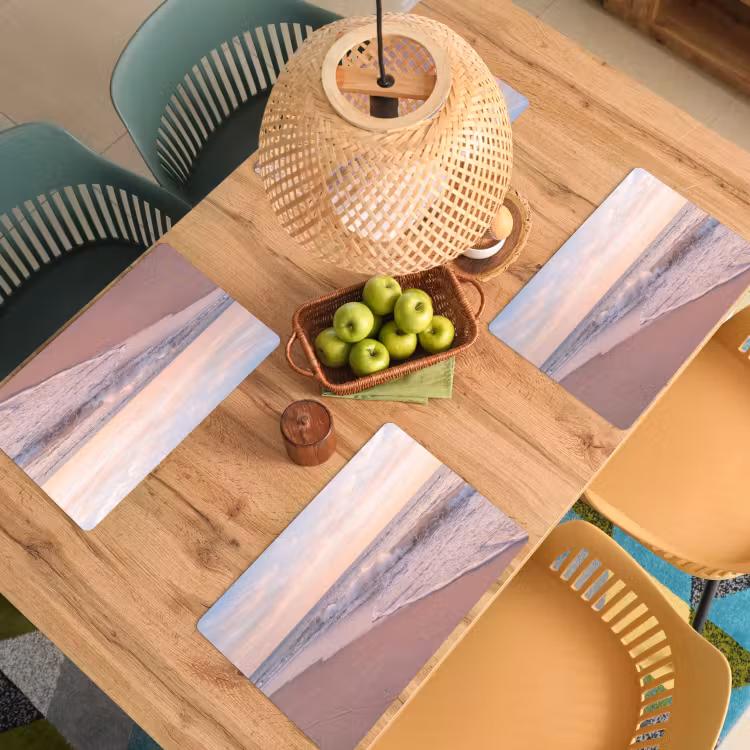 Placemat - 6 stuks - Strand - Zee - Golven - Natuur - Zonsondergang — 6