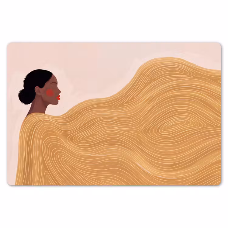 Placemat - 6 stuks - Vrouw - Profiel - Modern - Abstract - Kunst — 7
