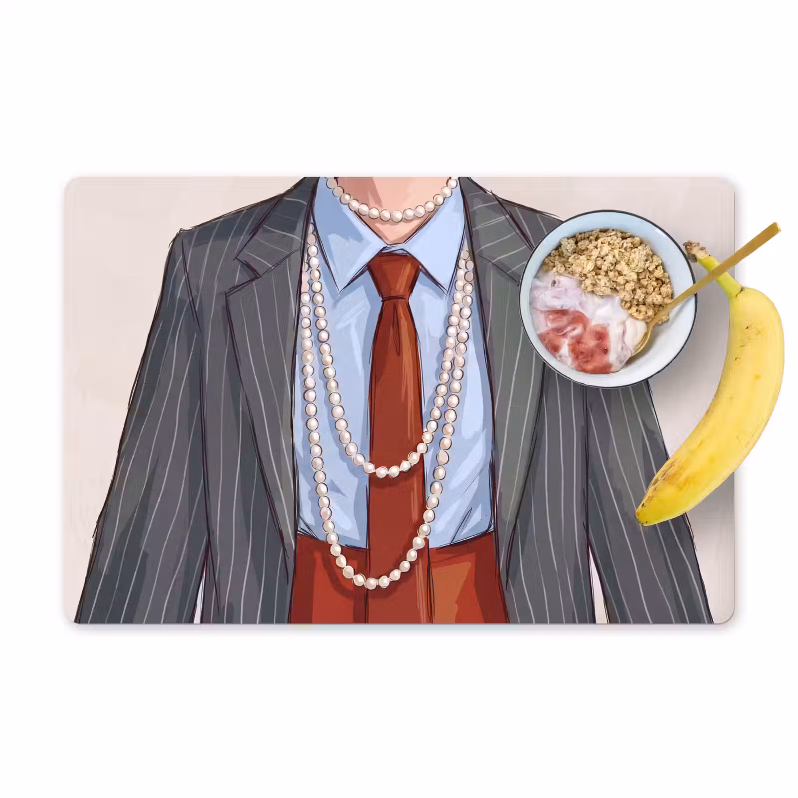 Placemat - 6 stuks - Kleding - Strik - Parels - Klassiek - Mode — 1