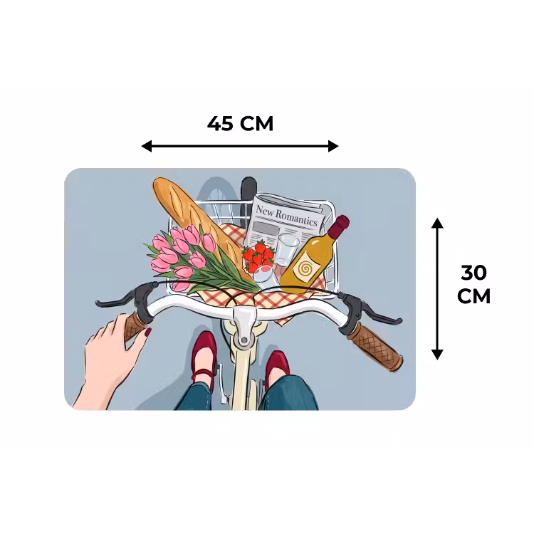 Placemat - 6 stuks - Fiets - Picknick - Zomer - Illustratie — 3