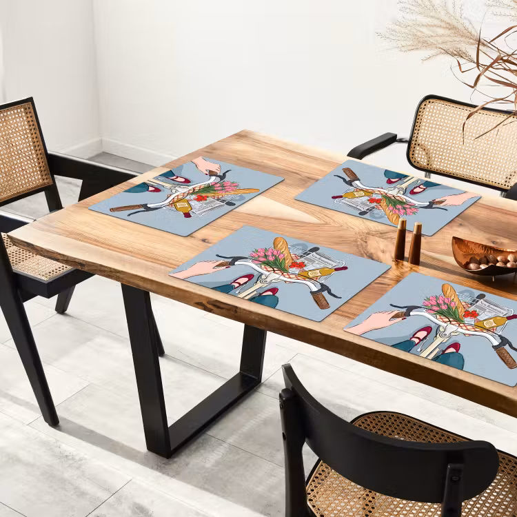Placemat - 6 stuks - Fiets - Picknick - Zomer - Illustratie — 5