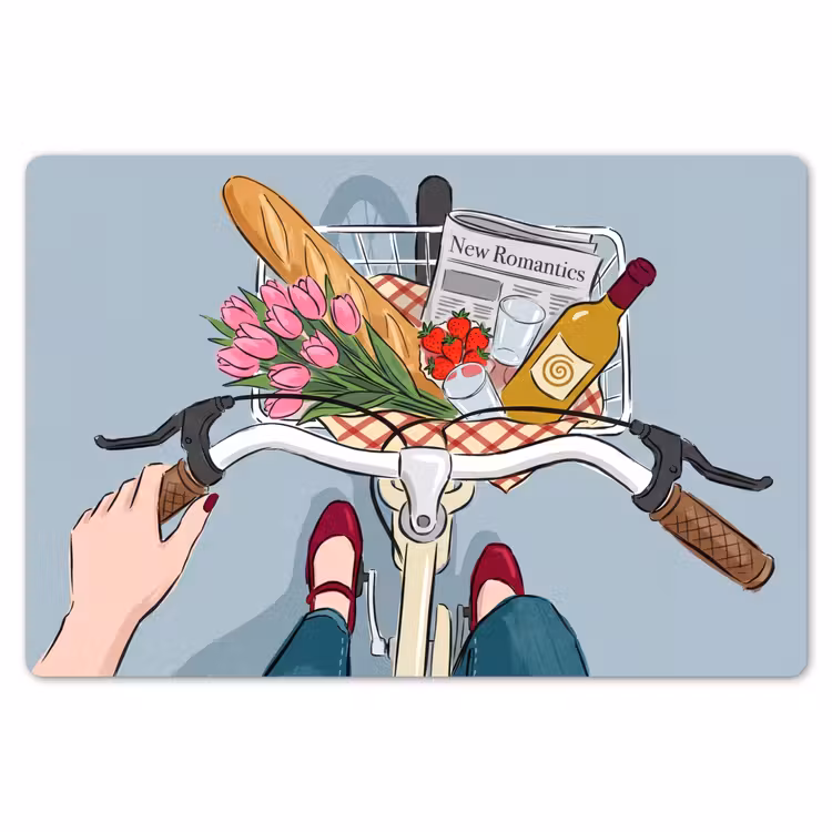 Placemat - 6 stuks - Fiets - Picknick - Zomer - Illustratie — 7