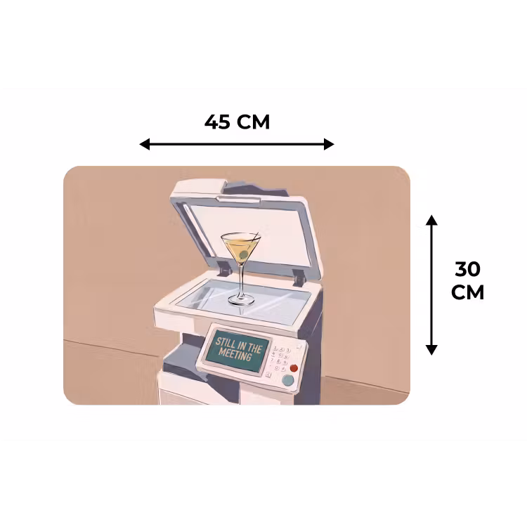 Placemat - 6 stuks - Kantoor - Drank - Humor - Illustratie — 3