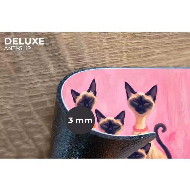 Placemat - 6 stuks - Kat - Groep - Dieren - Modern - Roze — 4