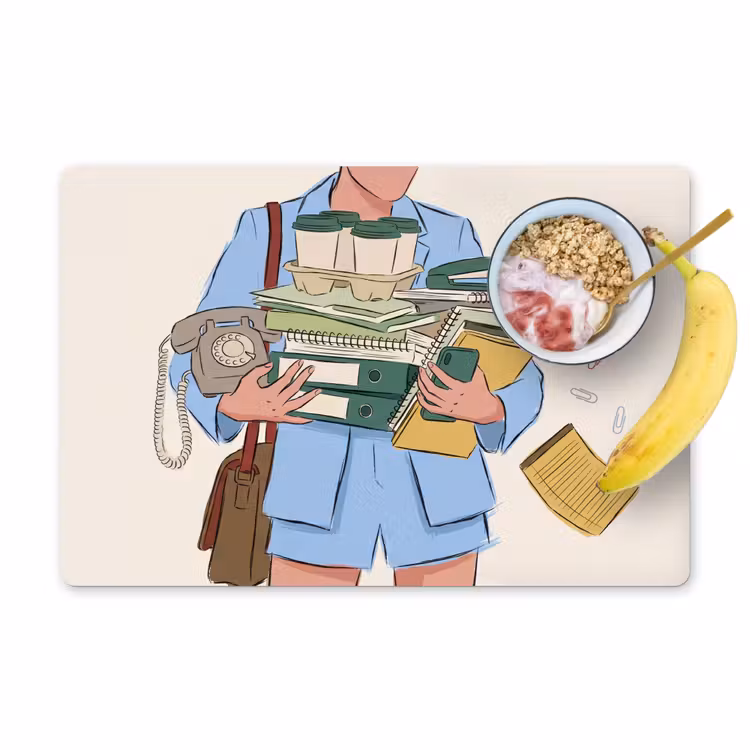 Placemat - 6 stuks - Mens - Kantoorartikelen - Werk - Modern — 1