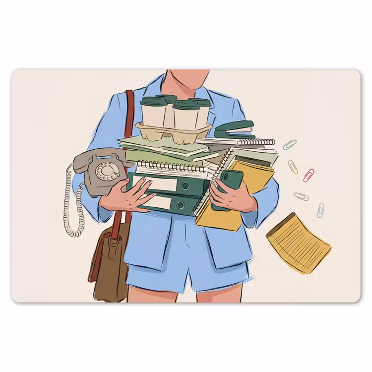 Placemat - 6 stuks - Mens - Kantoorartikelen - Werk - Modern — 7