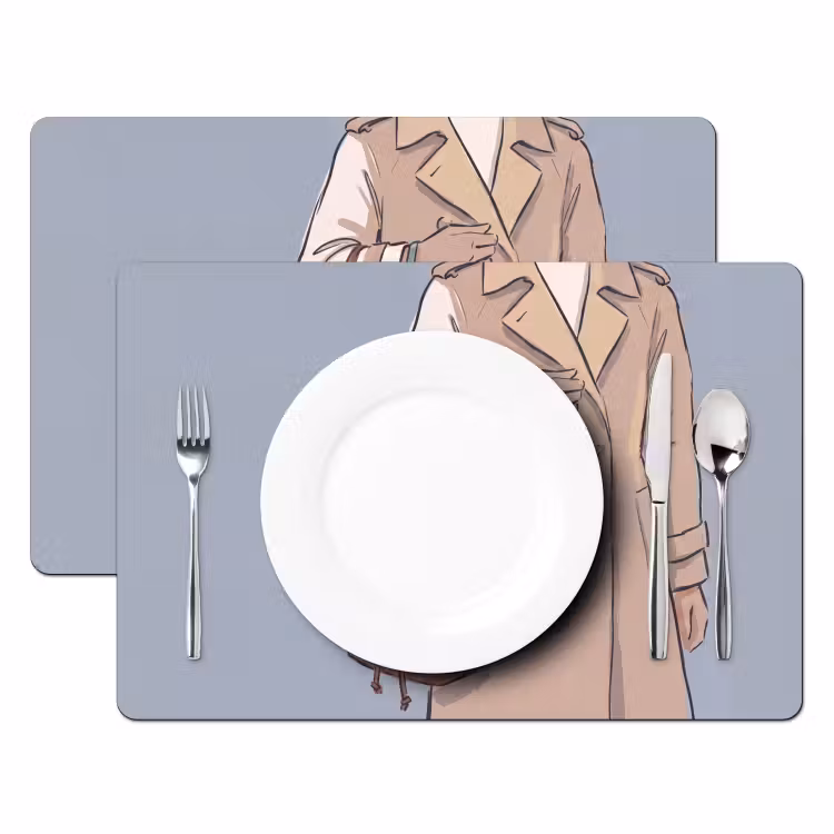 Placemat - 6 stuks - Mensen - Boodschappen - Stadsleven - Modern - Kleurrijk — 2