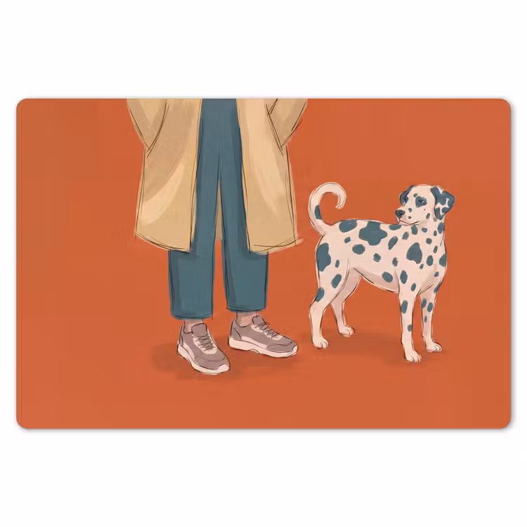 Placemat - 6 stuks - Persoon - Hond - Dieren - Illustratie - Modern — 7