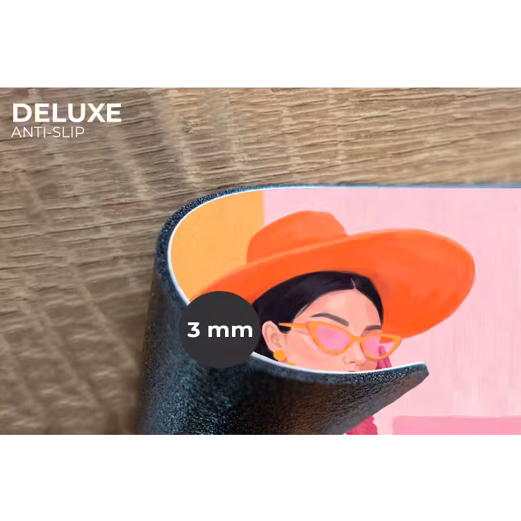 Placemat - 6 stuks - Vrouw - Hoed - Mode - Modern - Oranje — 4