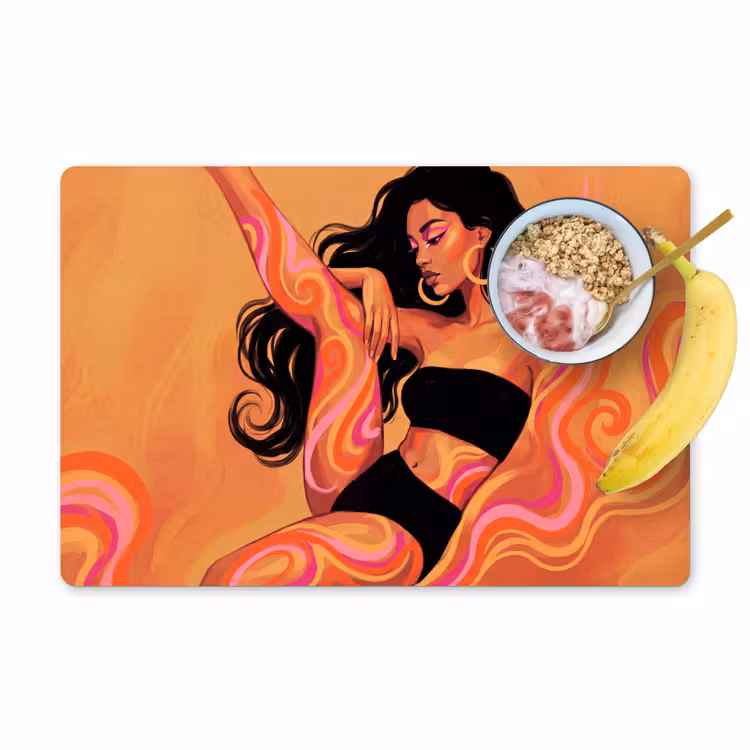 Placemat - 6 stuks - Vrouw - Portret - Abstract - Modern - Kleurrijk — 1