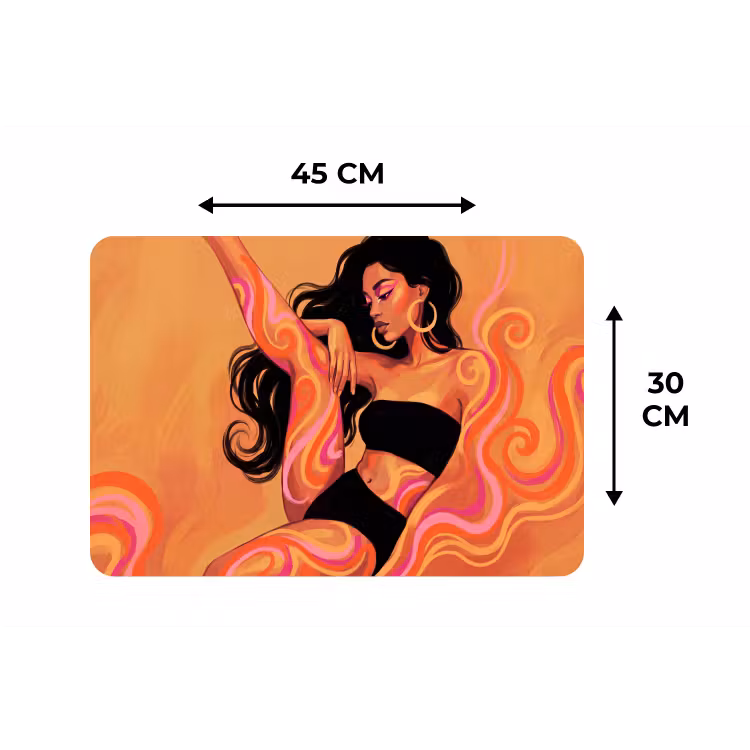 Placemat - 6 stuks - Vrouw - Portret - Abstract - Modern - Kleurrijk — 3